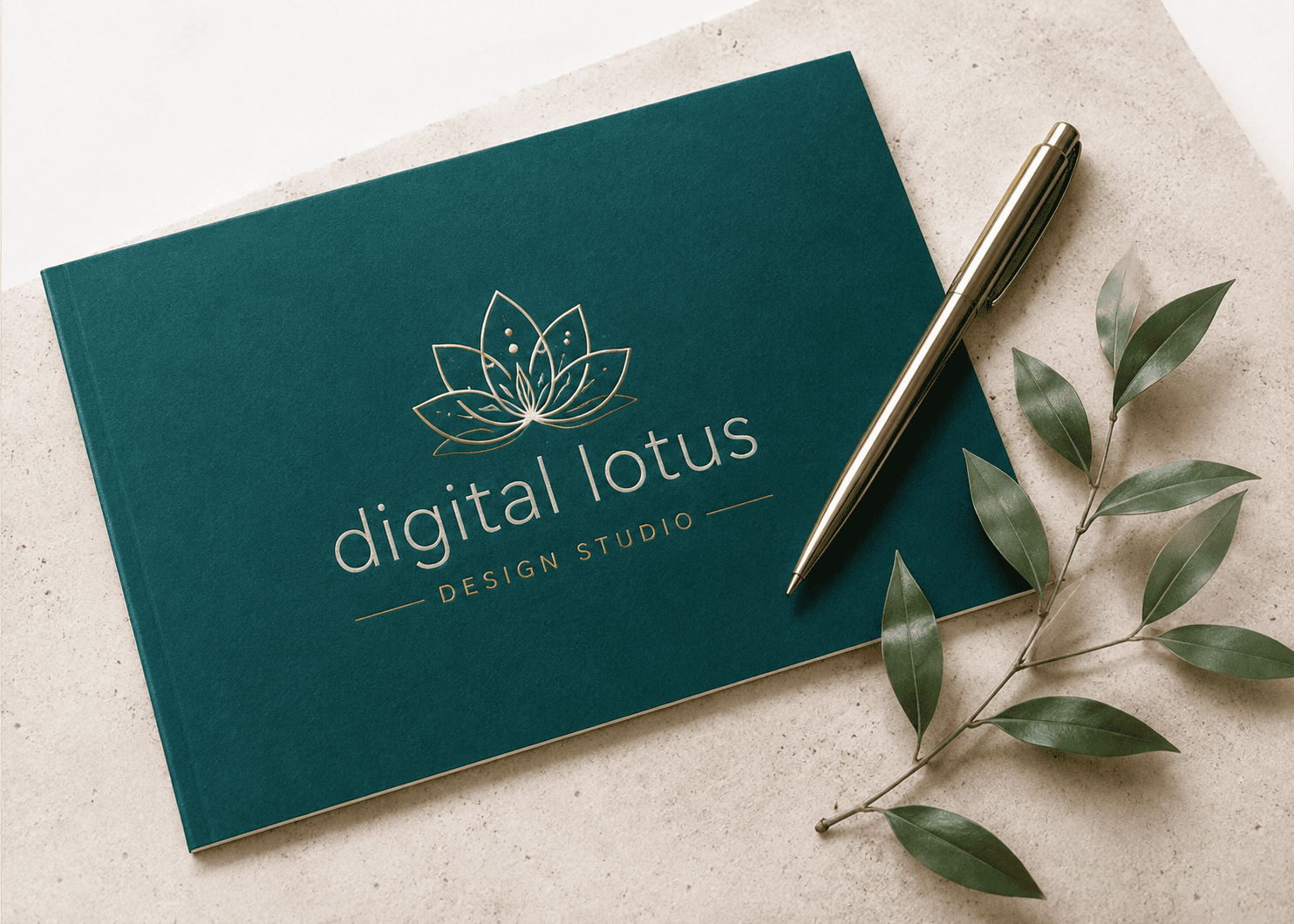 Digital Lotus Design Studio branded stationery